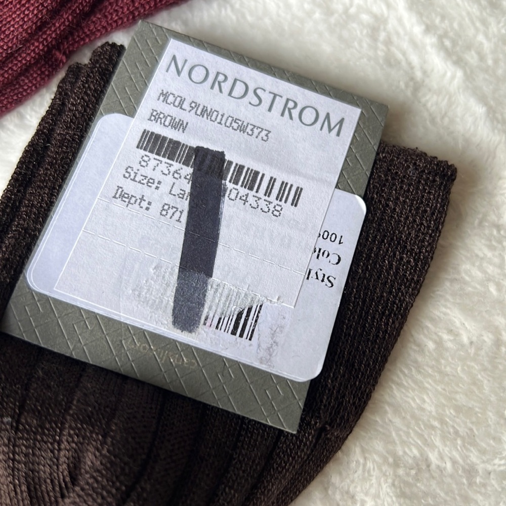 (2) CANALI Ribbed (1)Wool Blend and (1) Cotton Dress Socks - Picture 5 of 9